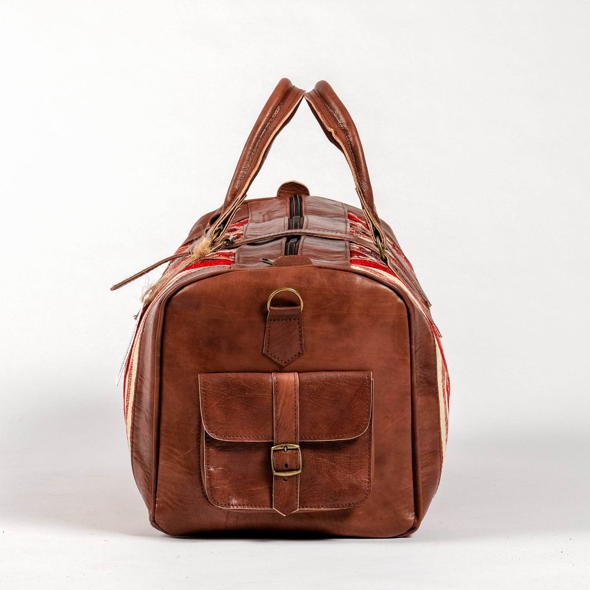 Leather x Kilim Duffle Bag - Trendiesty Worldwide