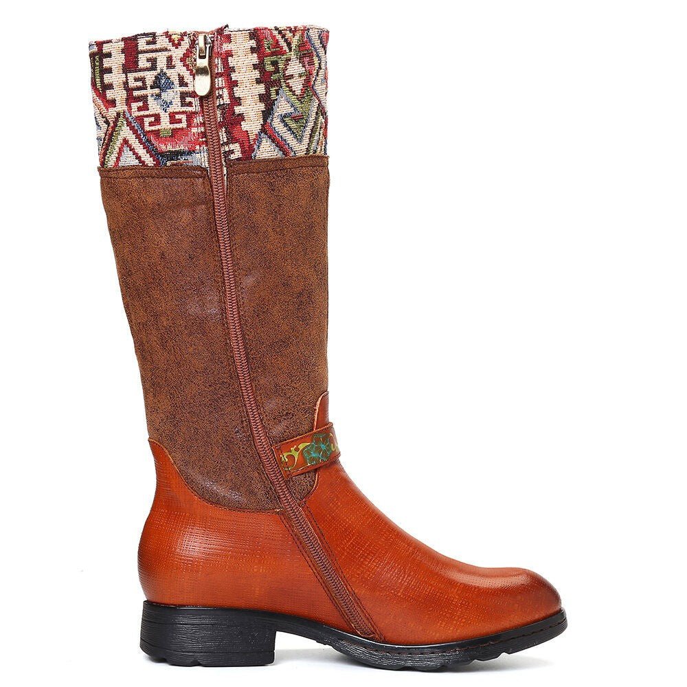 Women's Handmade Leather Mid-Calf Boots "Alpha Style" - Trendiesty Worldwide