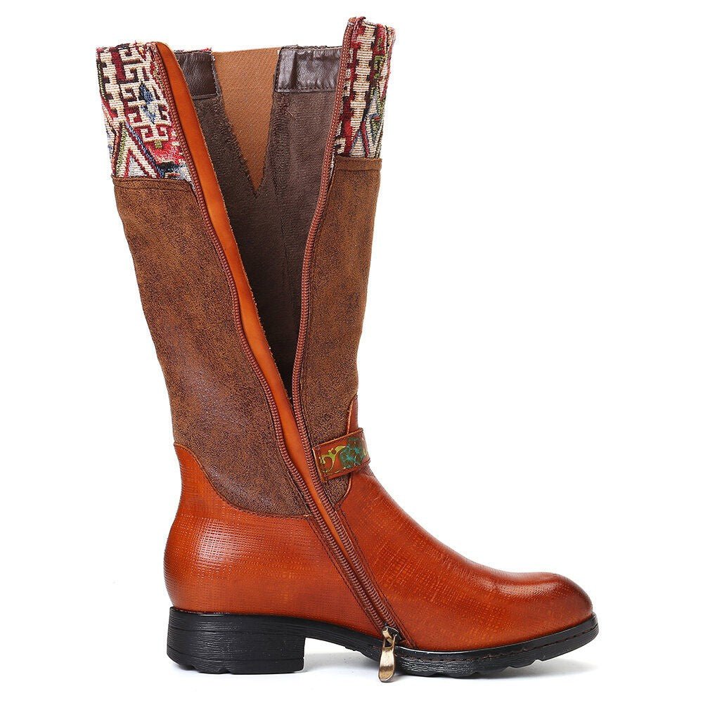 Women's Handmade Leather Mid-Calf Boots "Alpha Style" - Trendiesty Worldwide