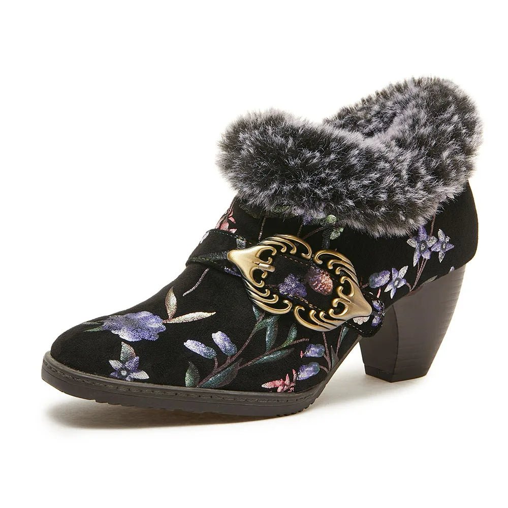 Women's High-heeled Suede Leather Pumps (Navy) - Trendiesty Worldwide