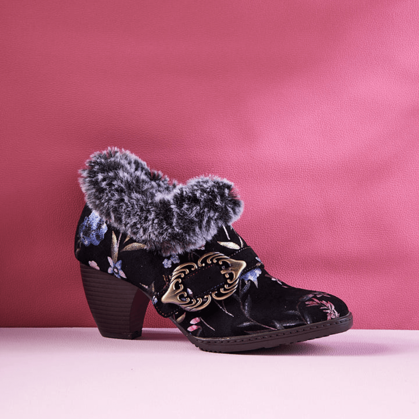 Women's High-heeled Suede Leather Pumps (Navy) - Trendiesty Worldwide