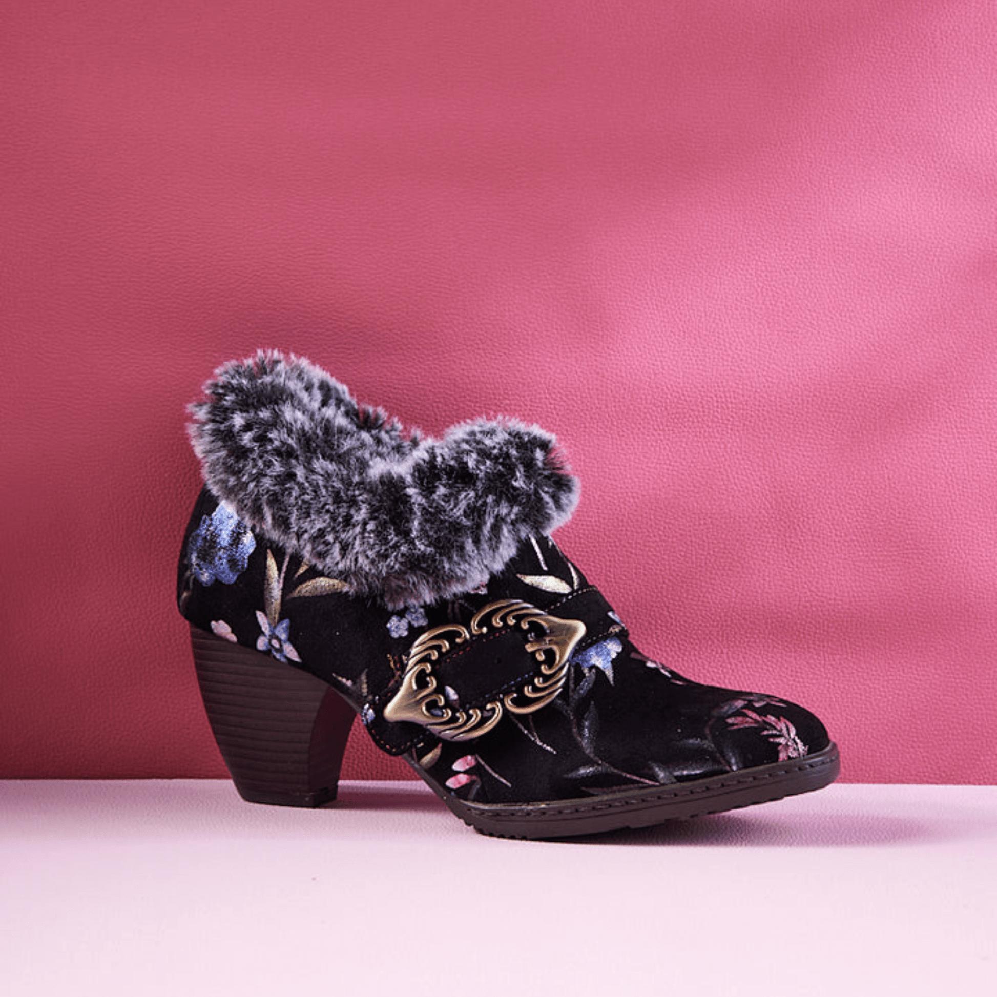 Women's High-heeled Suede Leather Pumps (Navy) - Trendiesty Worldwide