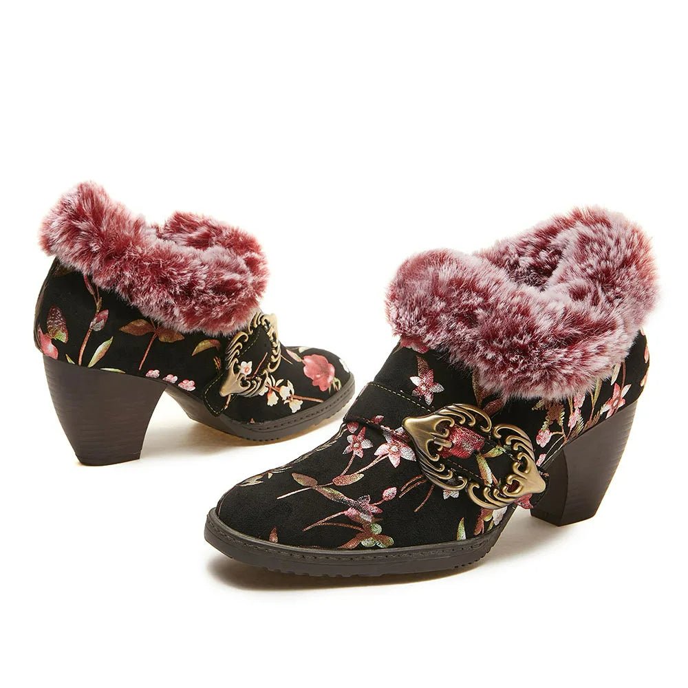 Women's High-heeled Suede Leather Pumps (Pink) - Trendiesty Worldwide