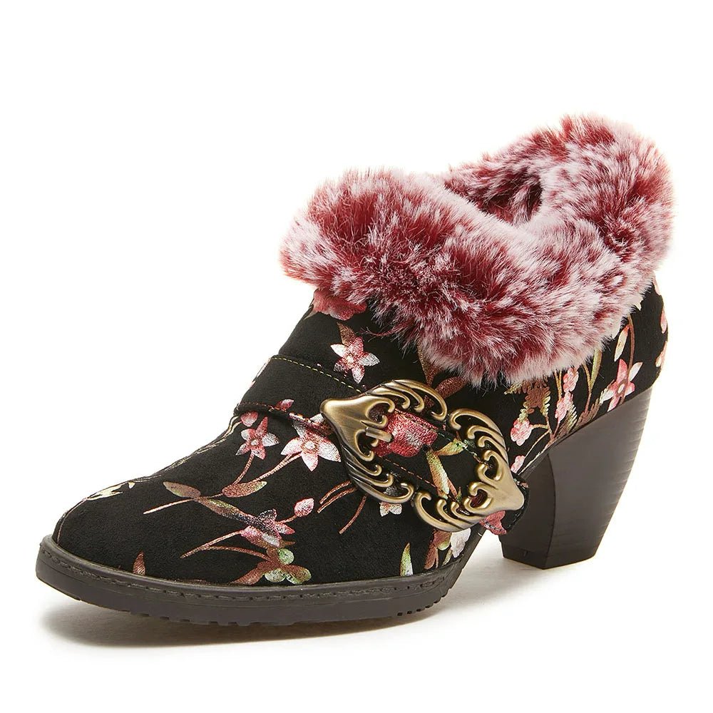 Women's High-heeled Suede Leather Pumps (Pink) - Trendiesty Worldwide