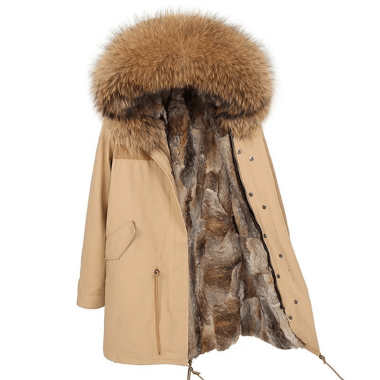 Women's Luxury Real Fur Waterproof Parka "Beta Style" - Trendiesty Worldwide