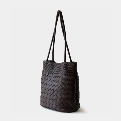 Woven Lightweight Leather Tote Bag