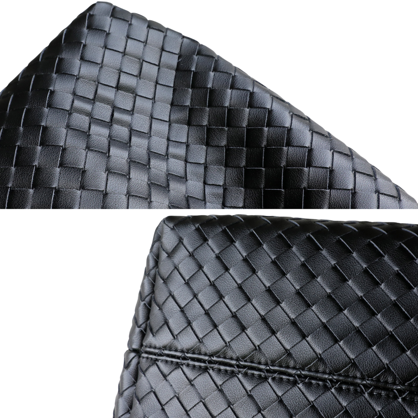 Woven Carryall Leather Shoulder Tote
