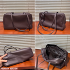 Astra Bowling Minimalist Leather Shoulder Bag