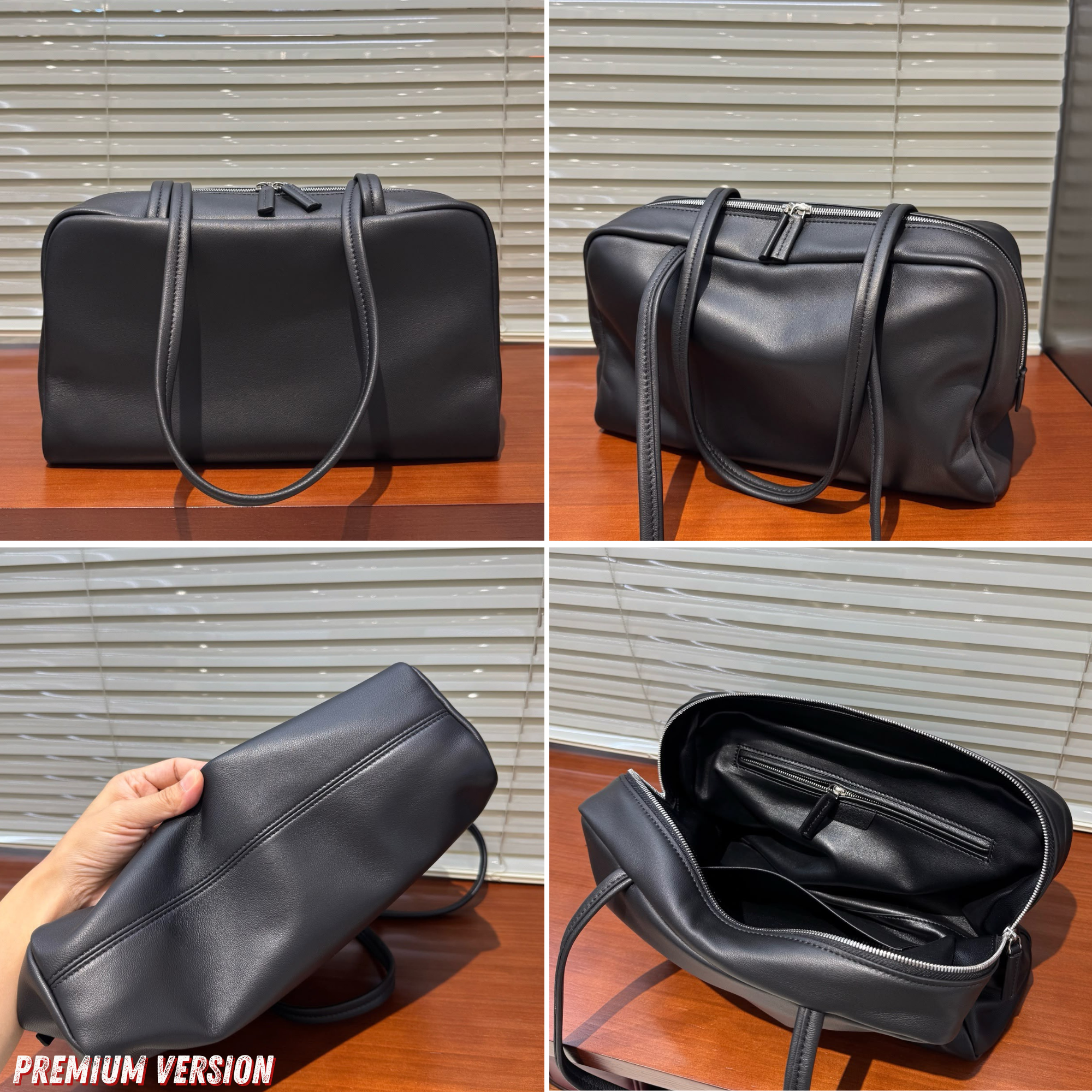 Astra Bowling Minimalist Leather Shoulder Bag