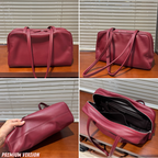 Astra Bowling Minimalist Leather Shoulder Bag