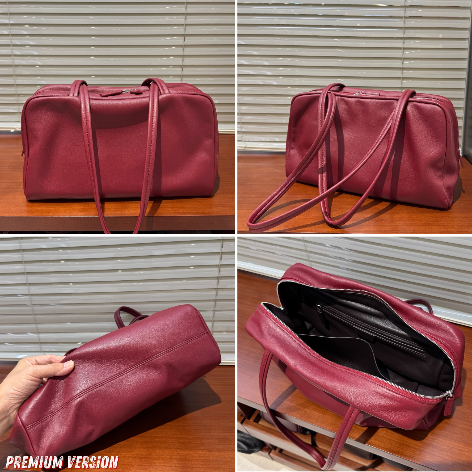 Astra Bowling Minimalist Leather Shoulder Bag