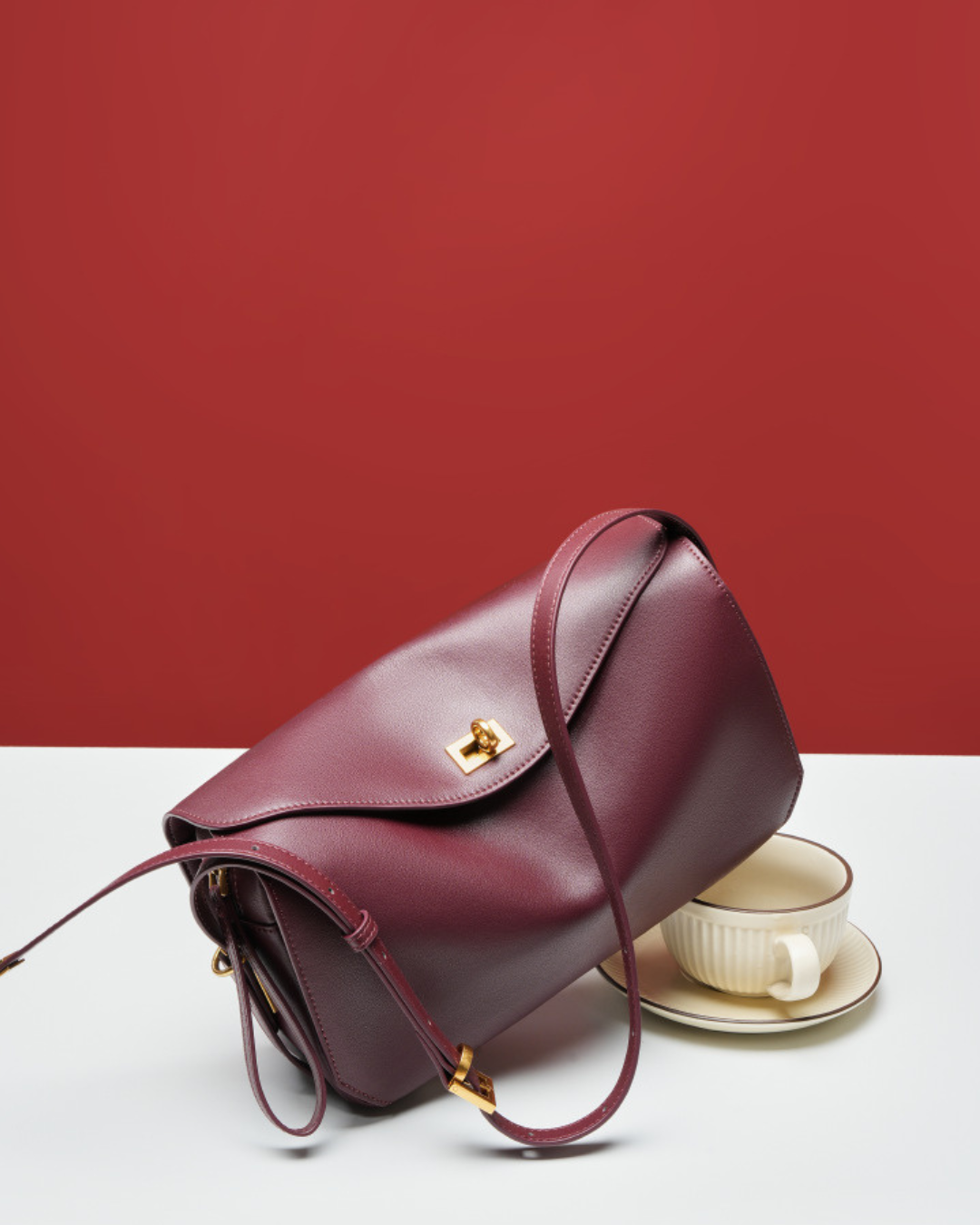 Le 7-Inspired Bowling Leather Shoulder Bag