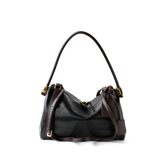 Top‑Handle Boston Leather Bag