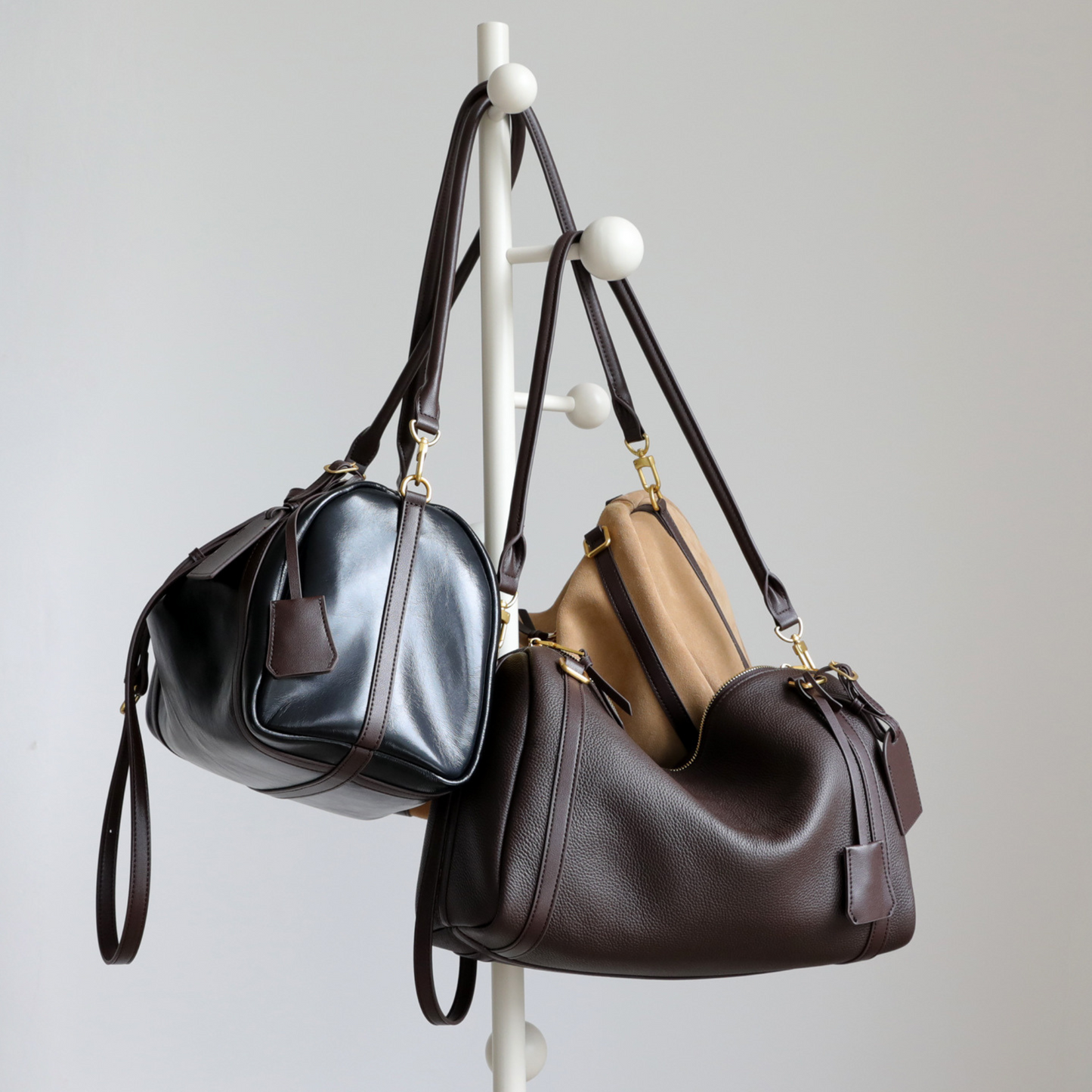 Top‑Handle Boston Leather Bag