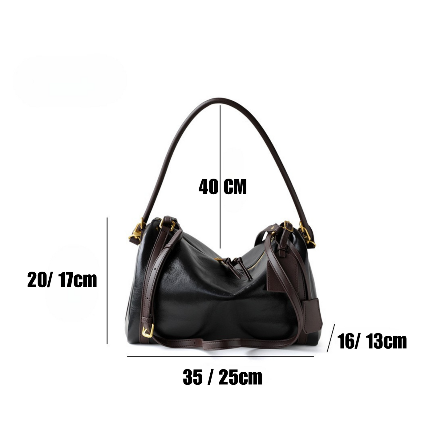 Top‑Handle Boston Leather Bag