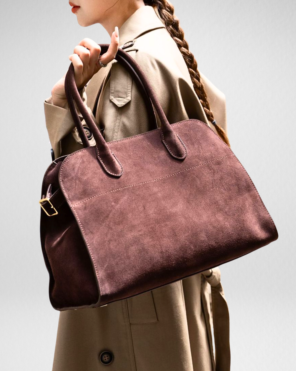Margaux Structured Leather Tote Bag