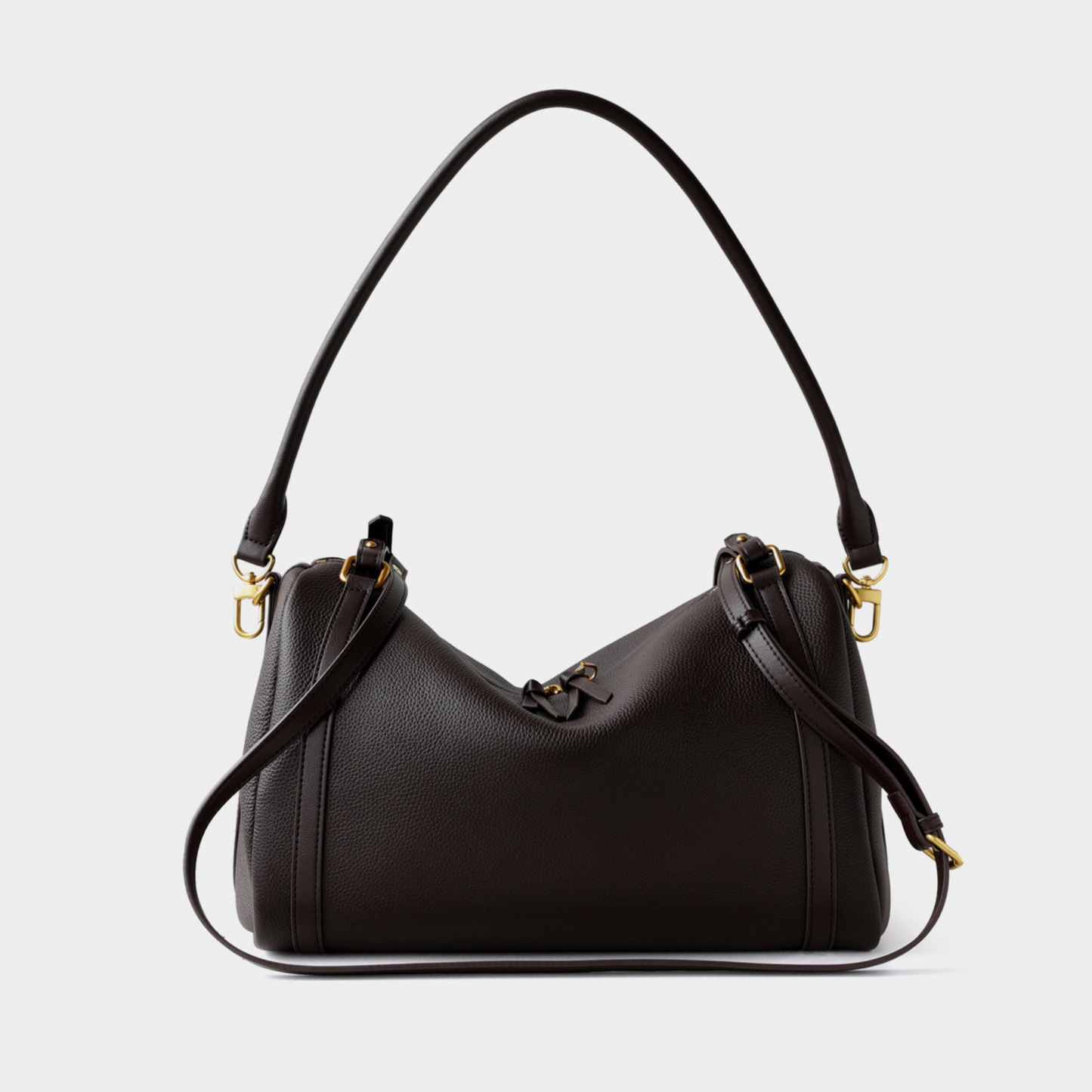 Top‑Handle Boston Leather Bag