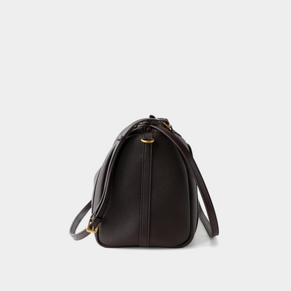 Top‑Handle Boston Leather Bag