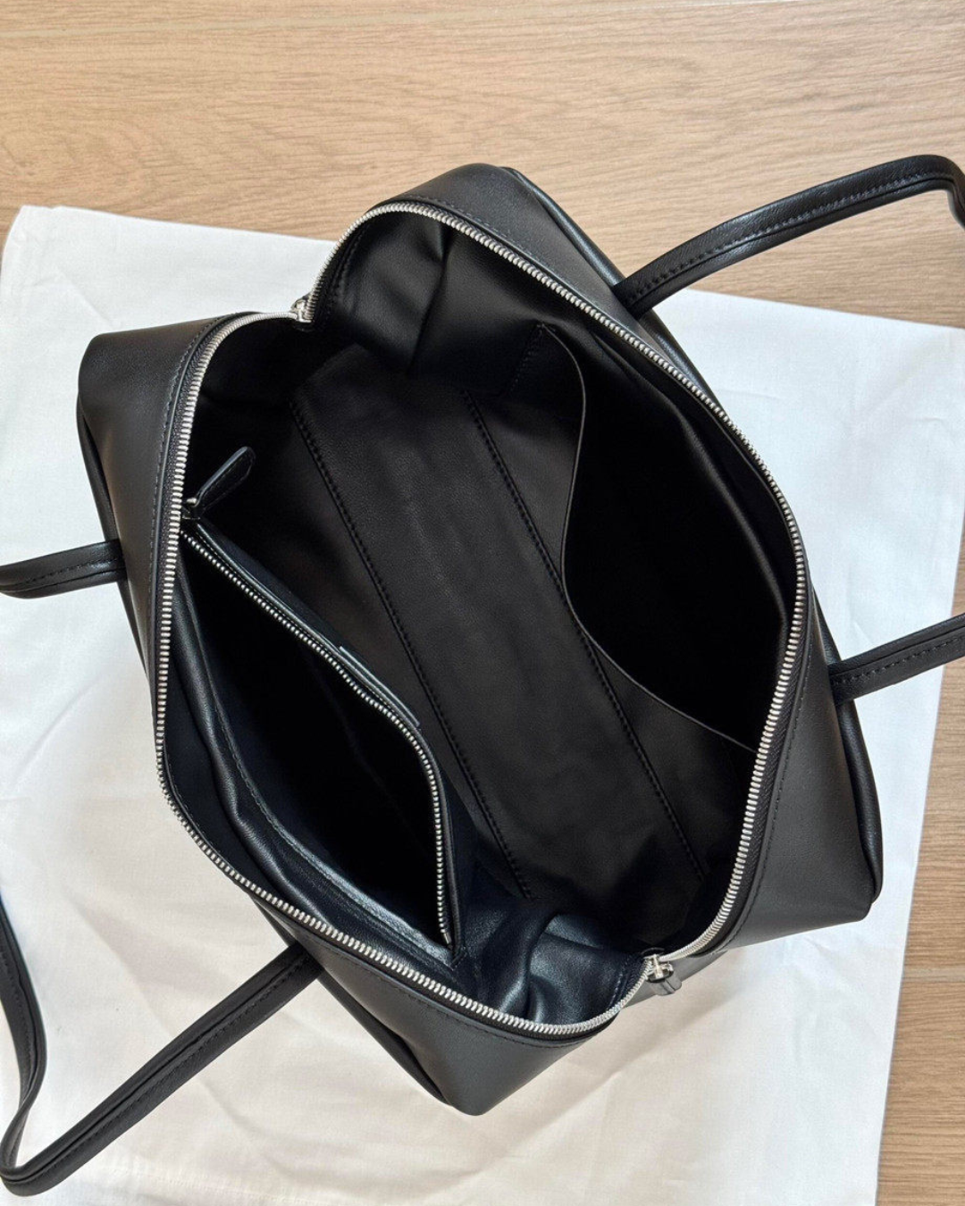 Astra Bowling Minimalist Leather Shoulder Bag