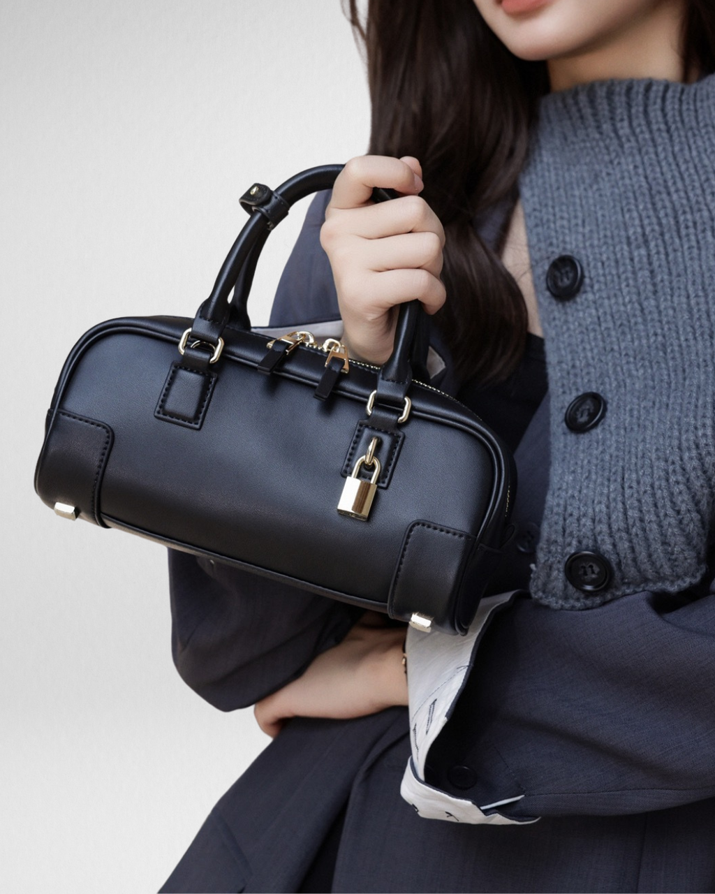 Bolso de mano de piel inspirado en BALENCIAGA-RODEO para mujer