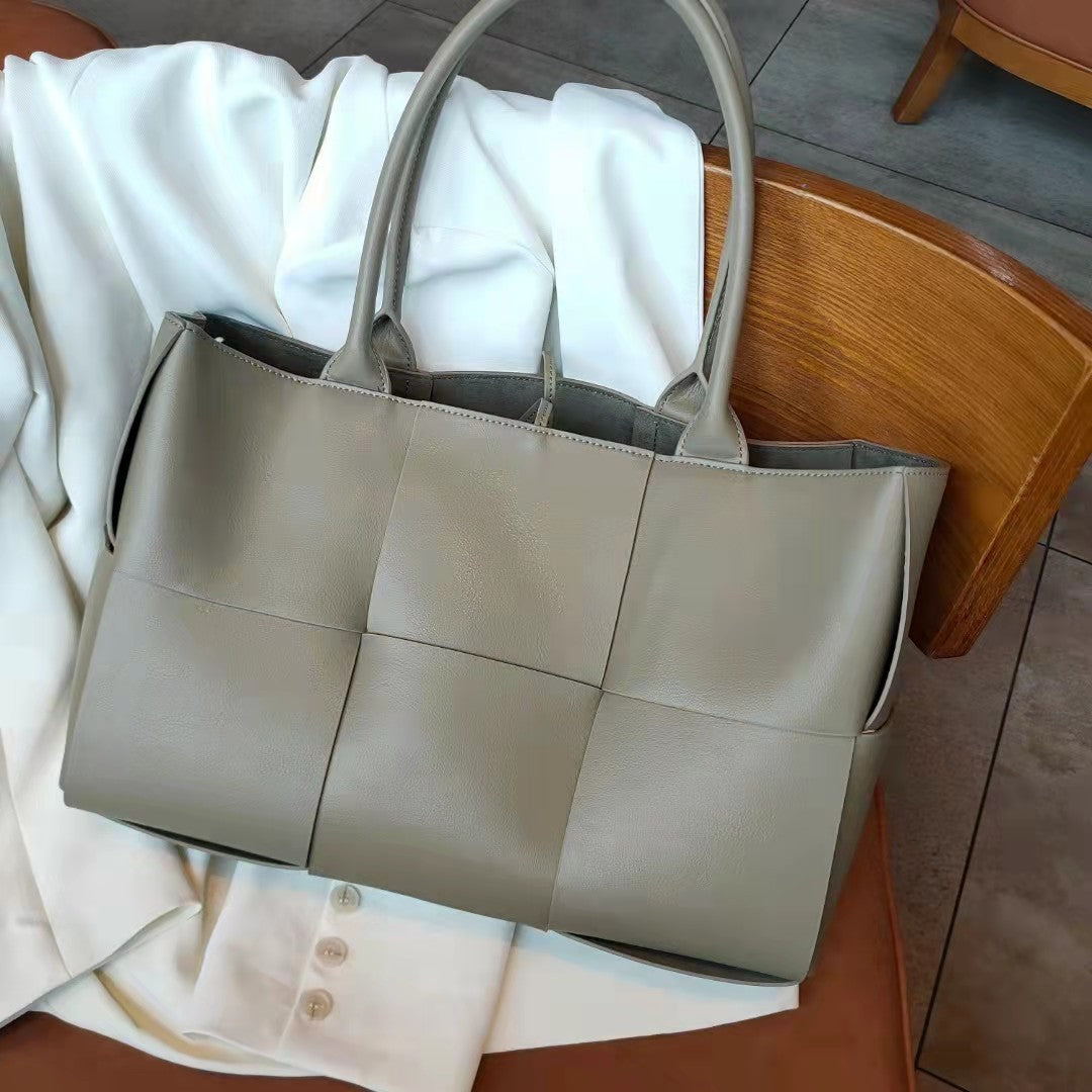 The "Bottega-Veneta-Arco-inspired" Luxurious Woven Large Leather Tote Bag