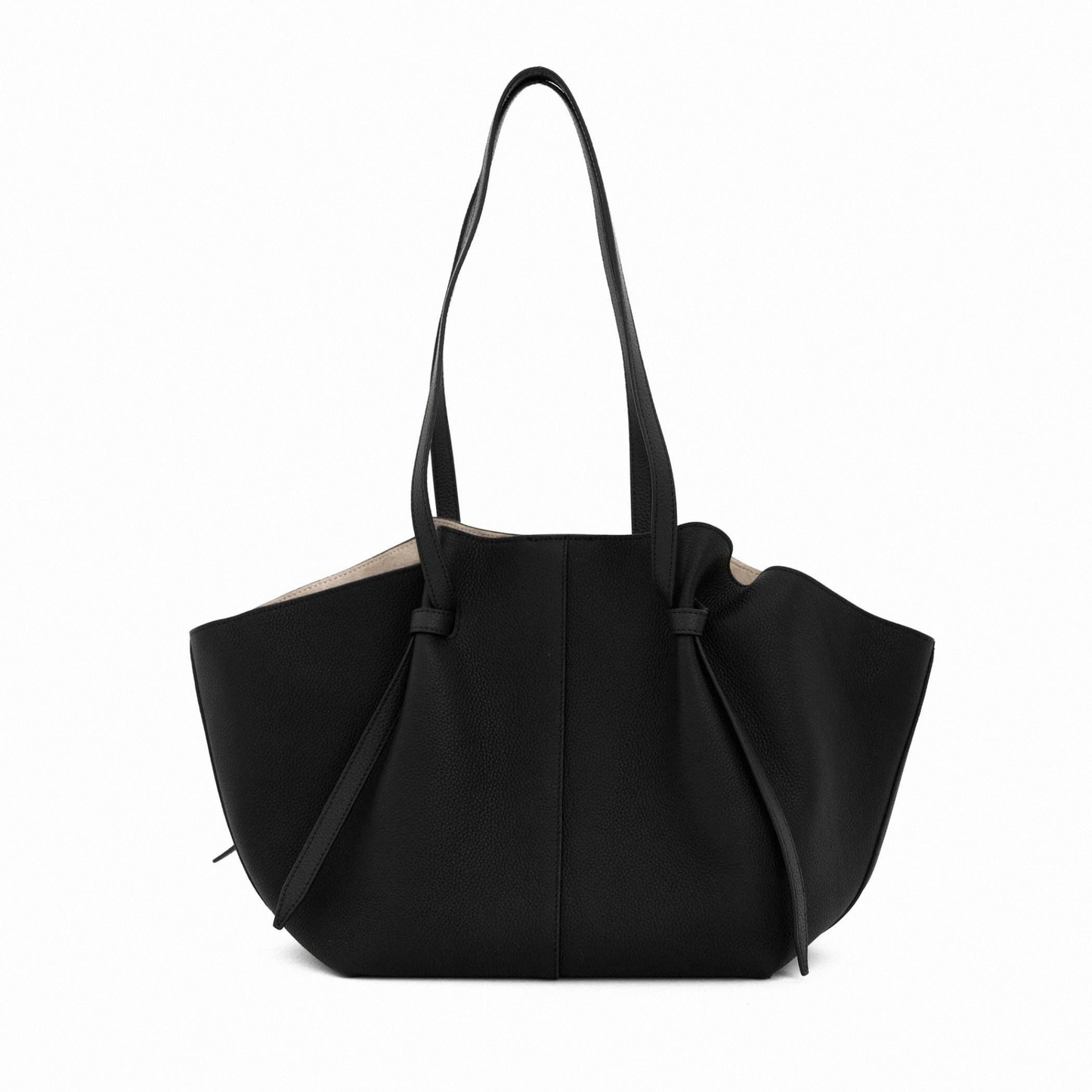 The Cinched Wing Luxury Leather Tote Bag