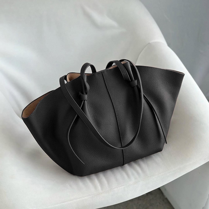 The Cinched Wing Luxury Leather Tote Bag