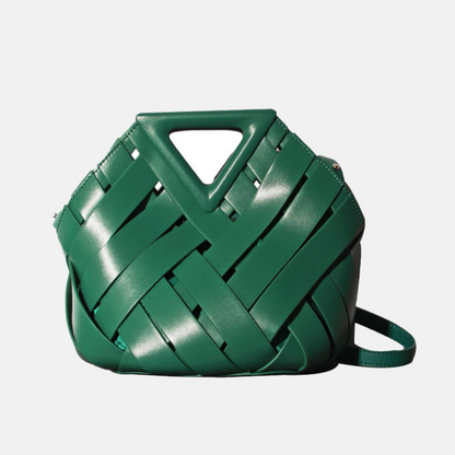 The "Bottega-Veneta-Intrecciato-inspired" Leather Basket Bag - Trendiesty Worldwide