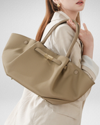 Midi NY Structured Leather Tote Bag