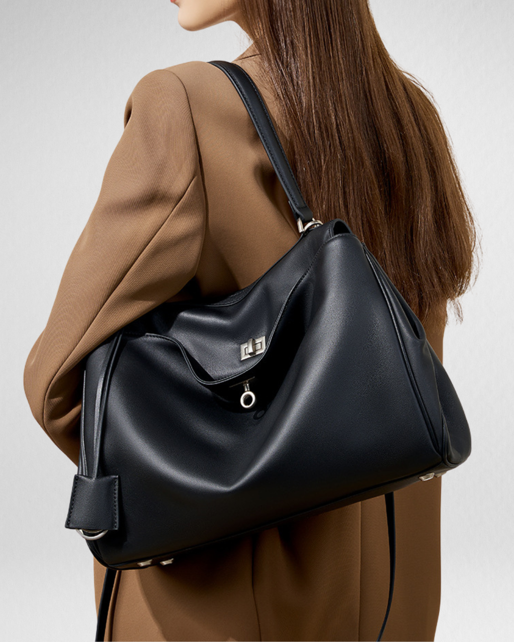 Bolso de mano de piel inspirado en BALENCIAGA-RODEO para mujer