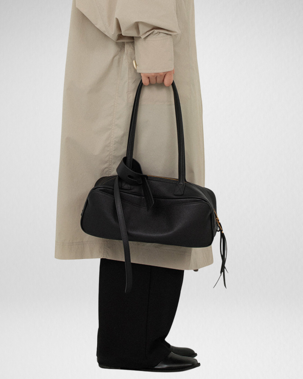 Bowling Shoulder Leather Bag