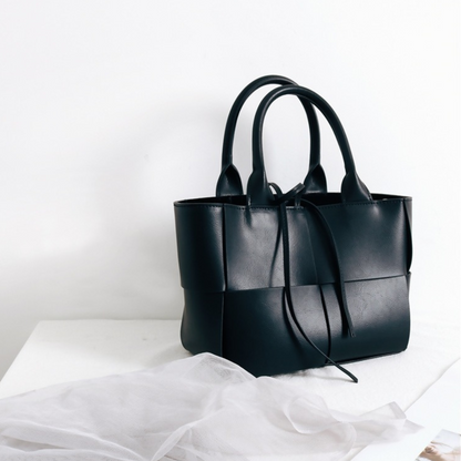 The Mini "Bottega-Veneta-Arco-inspired" Luxurious Woven Leather Bag - Black - Trendiesty Worldwide