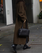 Astra Bowling Minimalist Leather Shoulder Bag