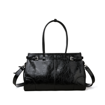 Prada-Inspired First Layer Wax Leather Shoulder Bag