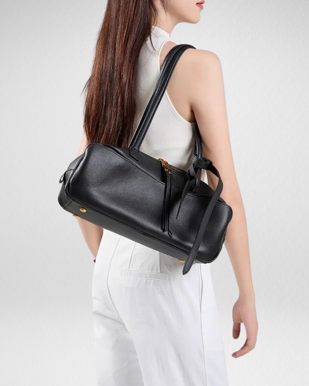 Bowling Shoulder Leather Bag