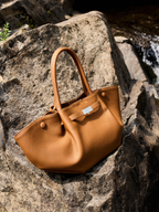 Midi NY Structured Leather Tote Bag