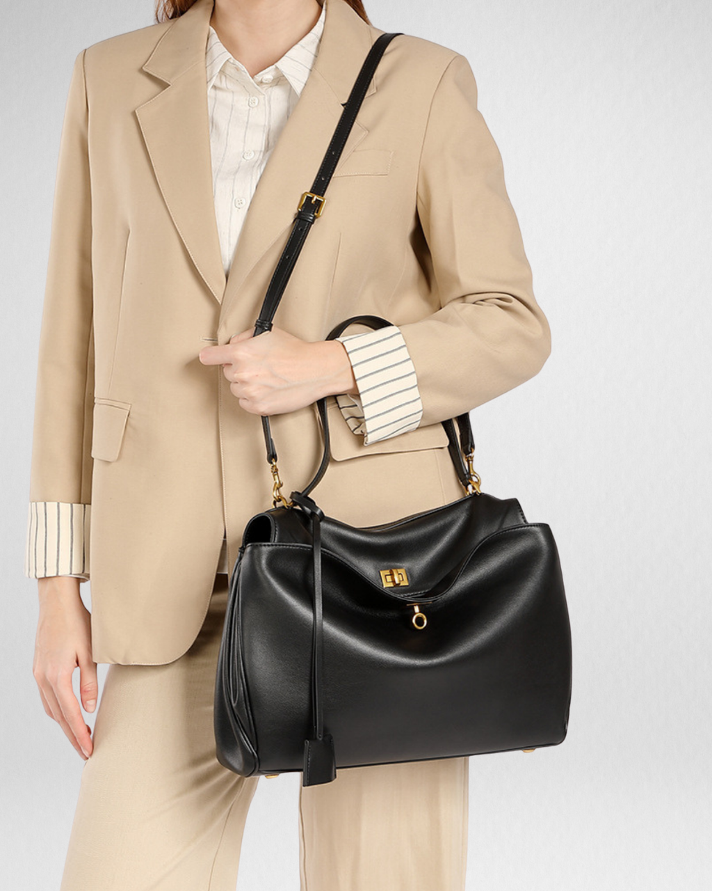 Bolso de mano de piel inspirado en BALENCIAGA-RODEO para mujer