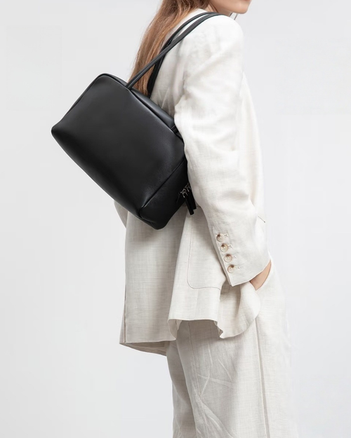 Astra Bowling Minimalist Leather Shoulder Bag
