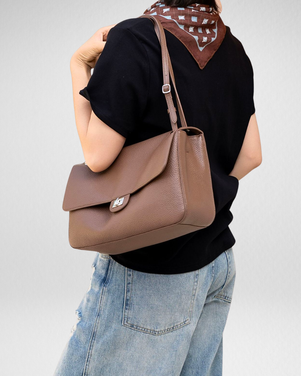 Sac à Bandoulière en Cuir "Rose Island"