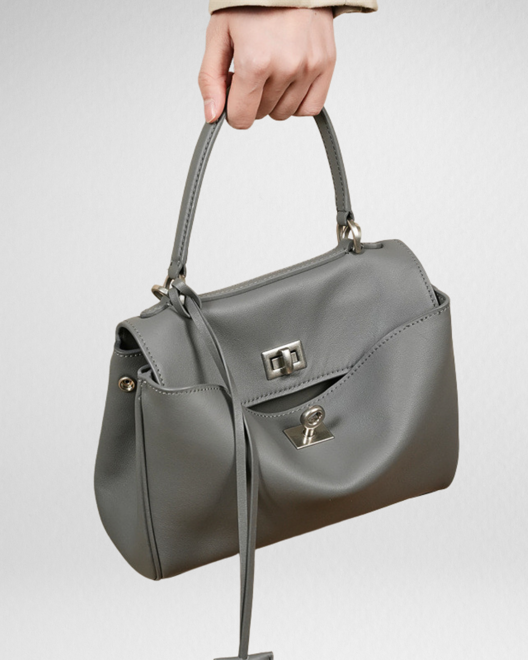 Bolso de mano de piel inspirado en BALENCIAGA-RODEO para mujer