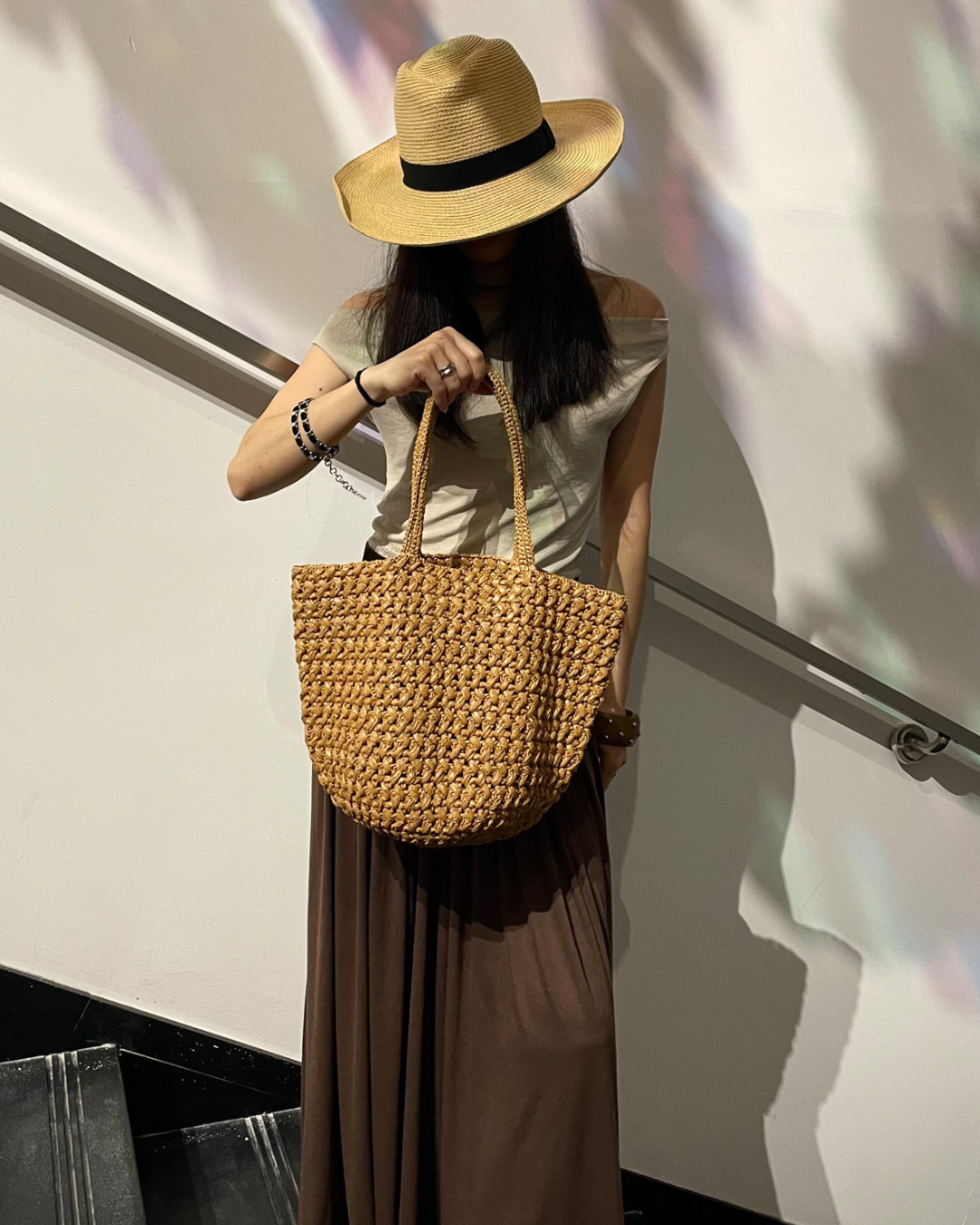 Estelle Woven Raffia Tote Bag