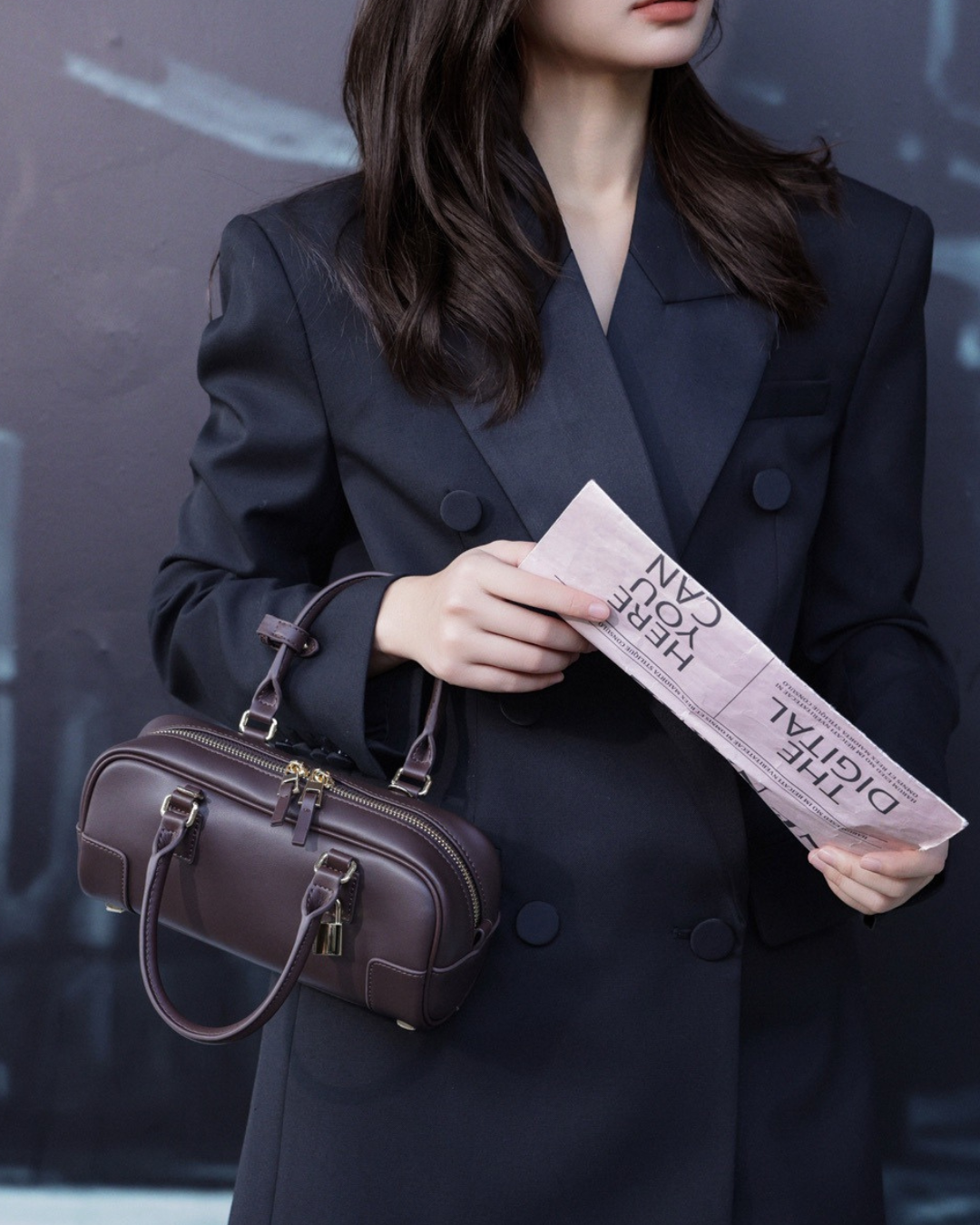 Bolso de mano de piel inspirado en BALENCIAGA-RODEO para mujer