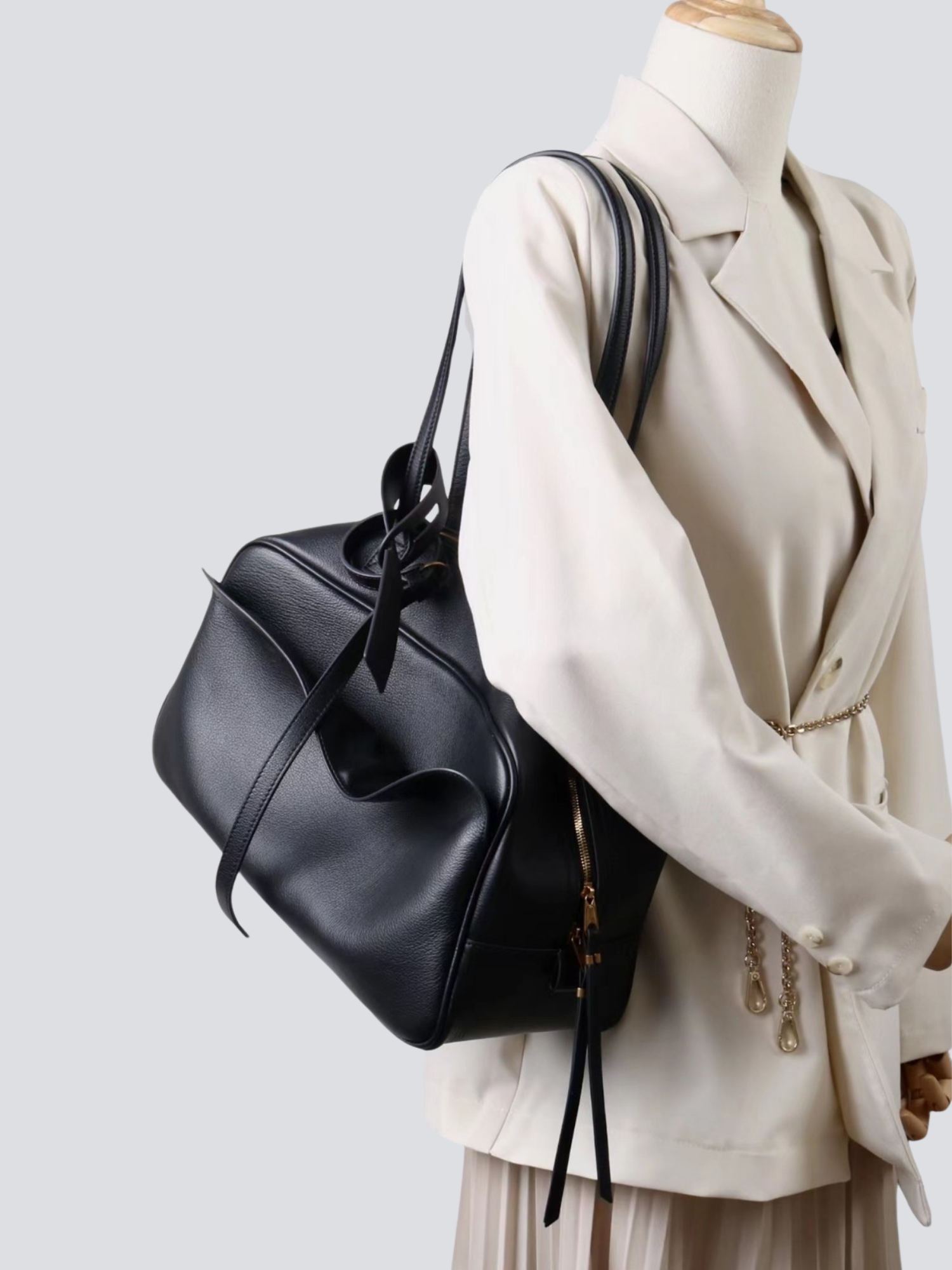 Bowling Shoulder Leather Bag