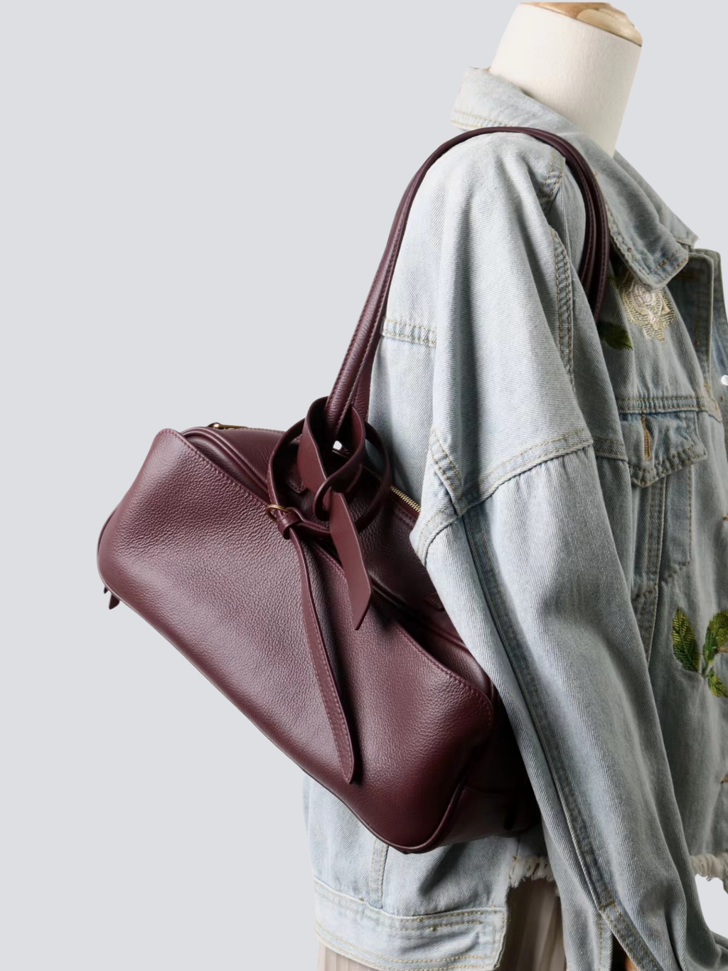 Bowling Shoulder Leather Bag