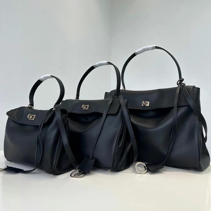 Women's BALENCIAGA-RODEO Inspired Leather Handbag