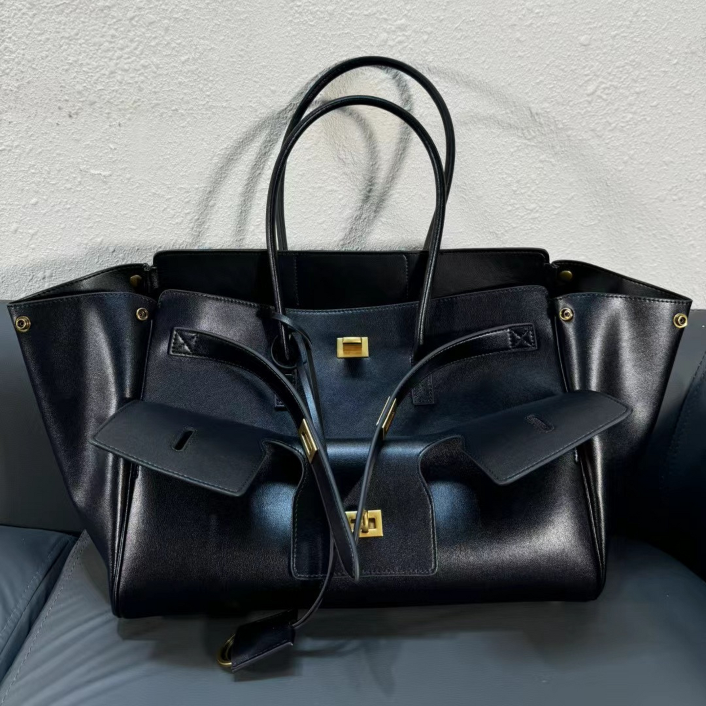 Balenciaga Bel Air inspired Leather Bag