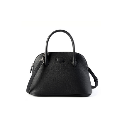 "HermesBolide-Inspired" Genuine cowhide leather handbag - Black - Trendiesty Worldwide