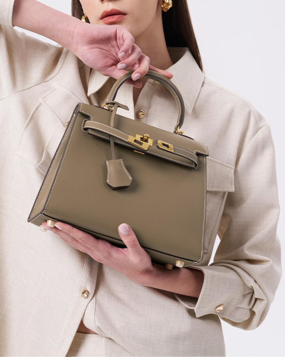 Structured Handcrafted classy leather handbag