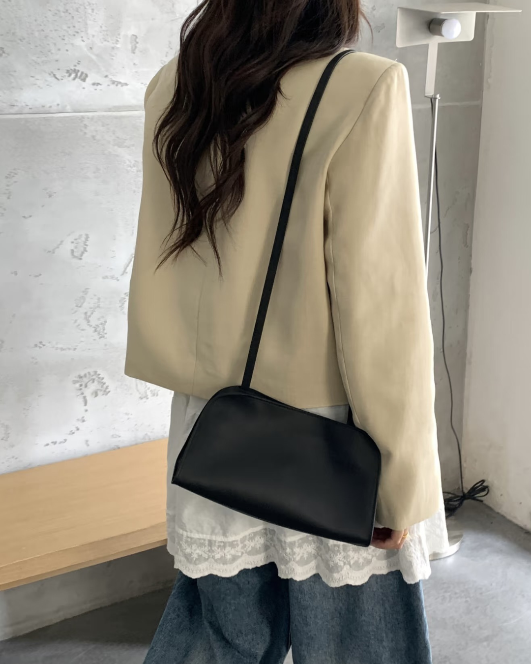 The Peggy Inspired Leather Shoulder Bag
