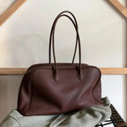 Classic Large Leather Bowling Bag